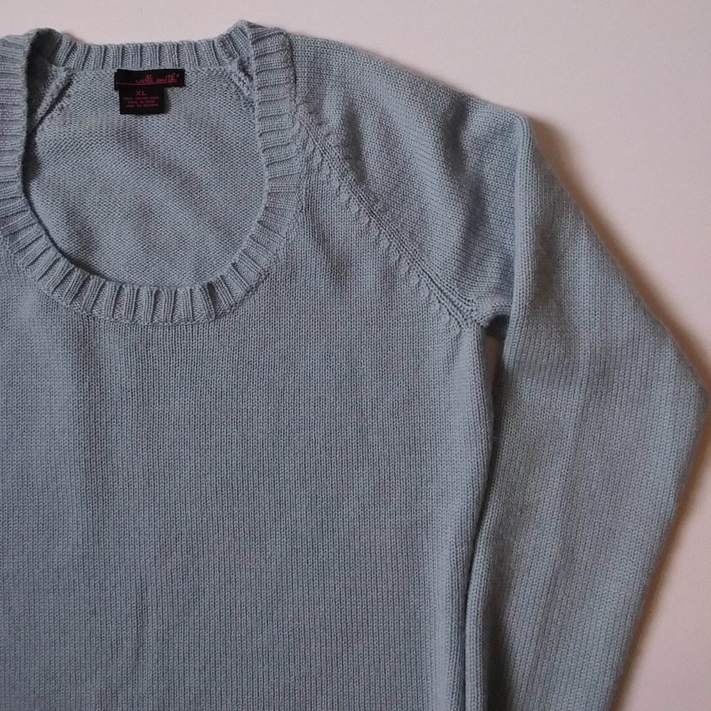 Willi Smith XL Light Blue Merino Wool Sweater - Picture 2 of 13